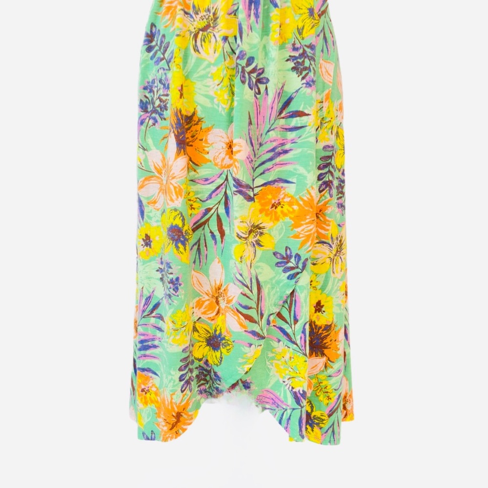 #94 DRESS ~ Women’s Comfy Fit Floral/Tropical Print Hi-Low Dress - Picture 4 of 8